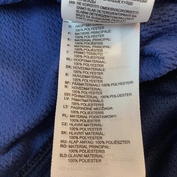 Adidas Climalite Blue Pullover Hoodie Spell Out Logo Mens Size Large - Picture 8 of 9